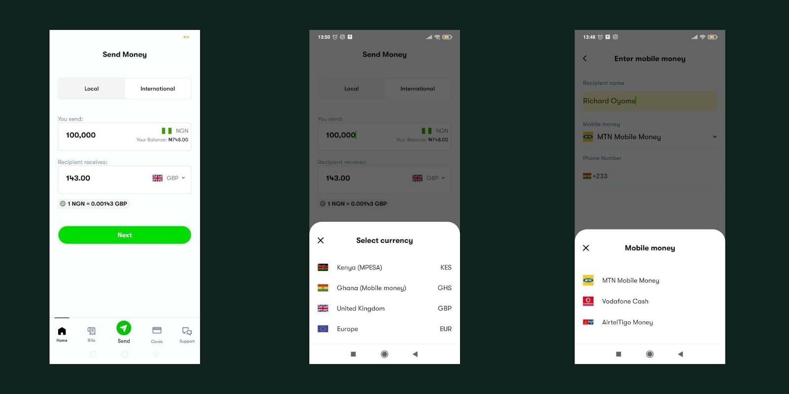 Screenshot of Lemonade Finance App