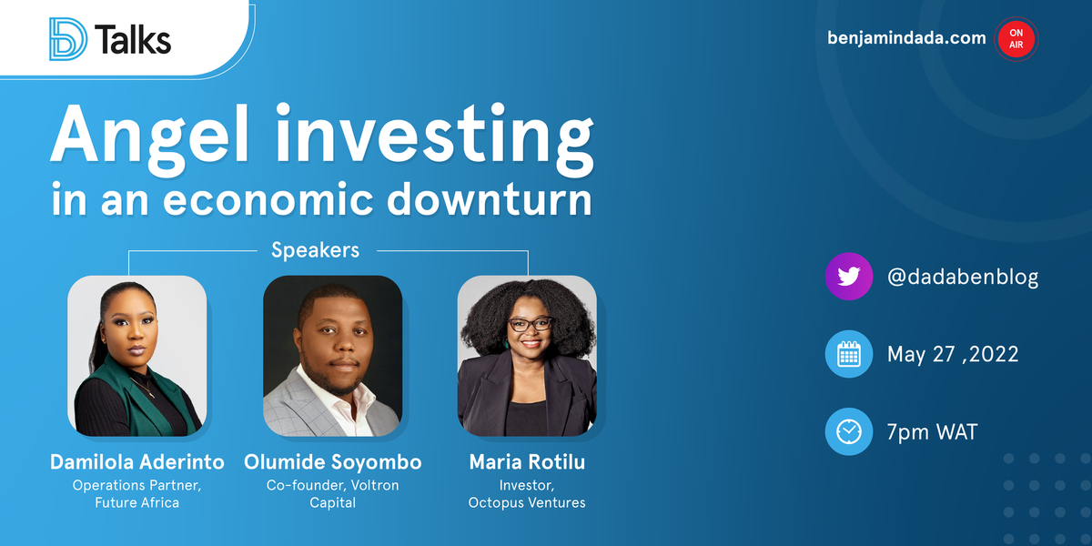 Join Olumide Soyombo, Damilola Aderinto, and Maria Rotilu to discuss angel investment