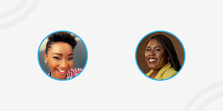 Patricia Adoga (PocketApp) and Odunayo Eweniyi (PiggyTech)