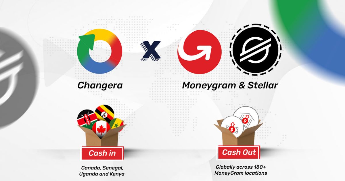 Changera integrates with MoneyGram to enable users to cash-in and cash-out currencies globally on the Stellar Network