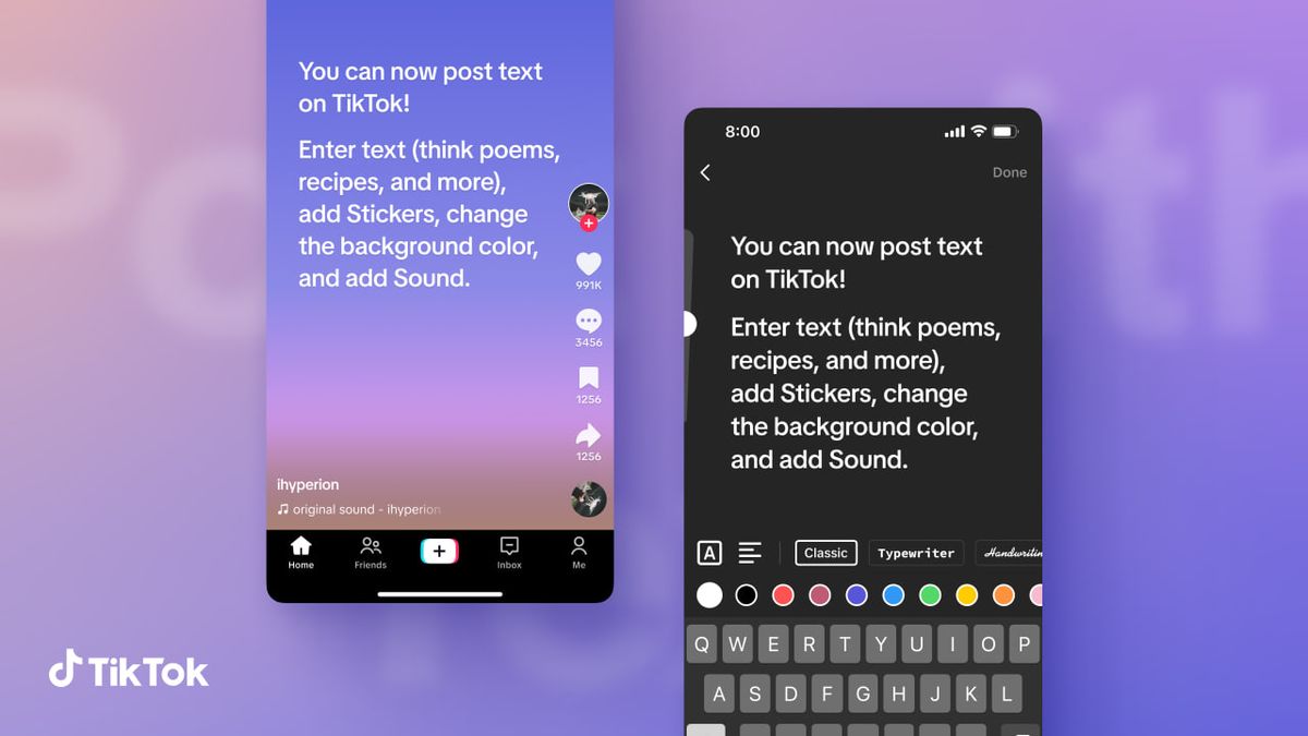 TikTok introduces text based feature