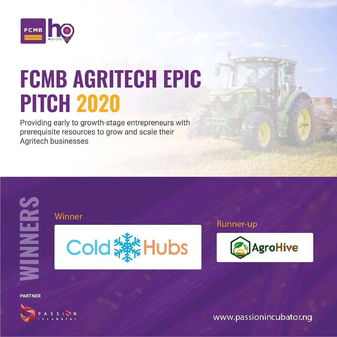 ColdHubs emerges winner of the FCMB Agritech EPIC Pitch 2020