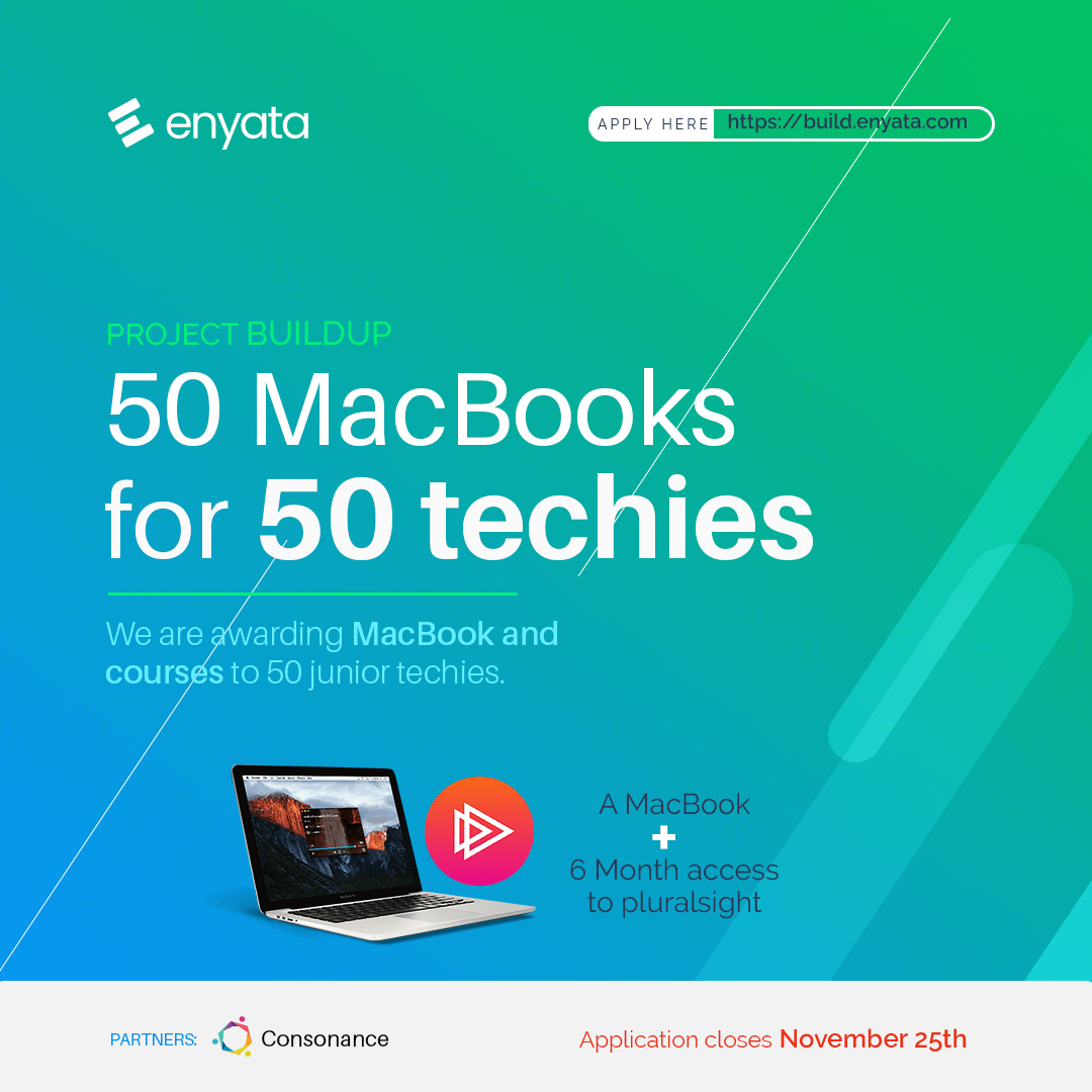 Enyata to support 50 Nigerians with Macbooks and six-month Pluralsight subscription