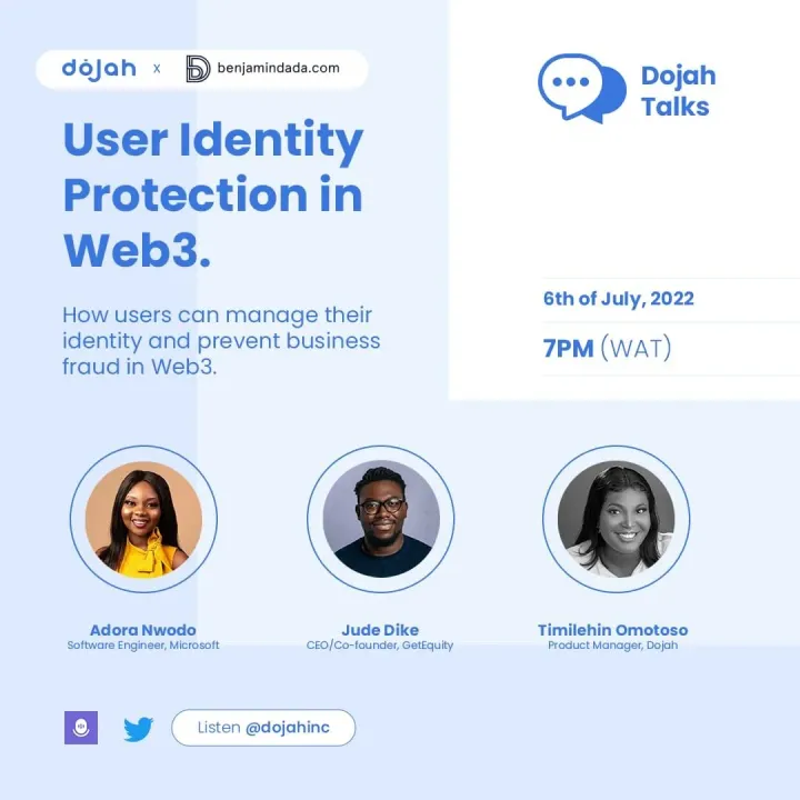 Dojah partners Benjamindada.com to host Twitter Spaces on user identity protection in Web3