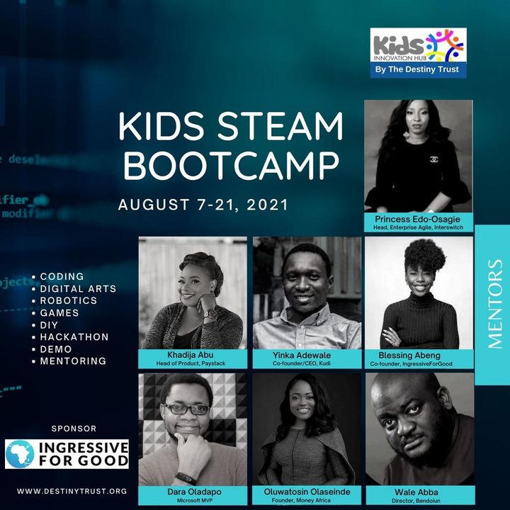 Ingressive For Good, Destiny Trust Host Tech Bootcamp to train 100 underrepresented children