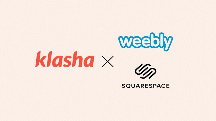 Klasha's new e-commerce integrations: Squarespace and Weebly